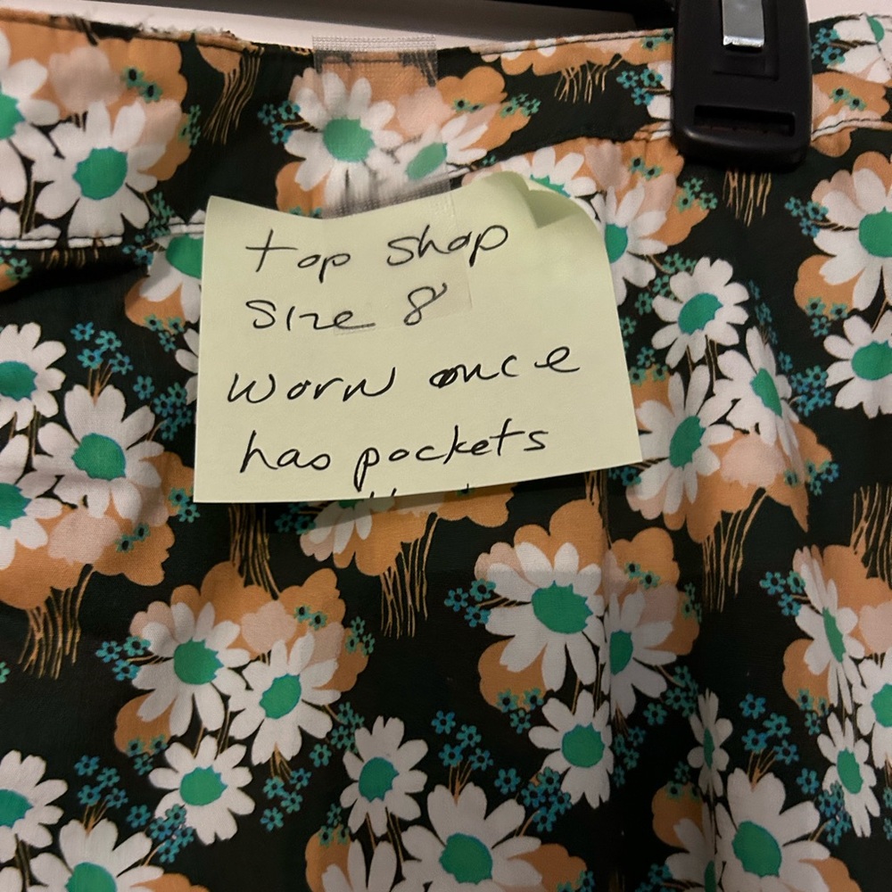 All cotton flower skirt with pockets